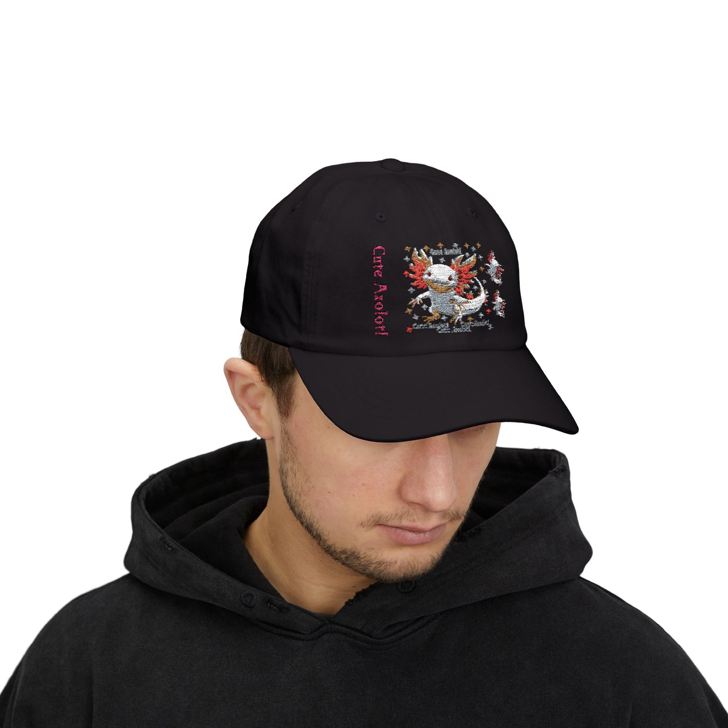 Cute Axolotl Dad Cap, Casual Cap for Animal Lovers, Gifts for Fathers, Summer Accessories, Trendy Dad Hat, Outdoor Wear