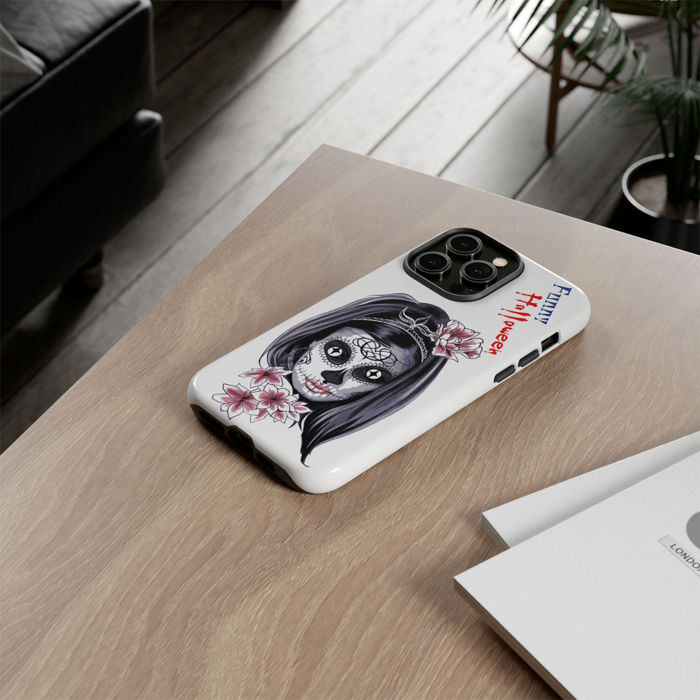 Halloween Phone Case, Funny Skull Design, Tough Cases, Unique Gifts, Spooky Decor, Holiday Essentials, Halloween Decor