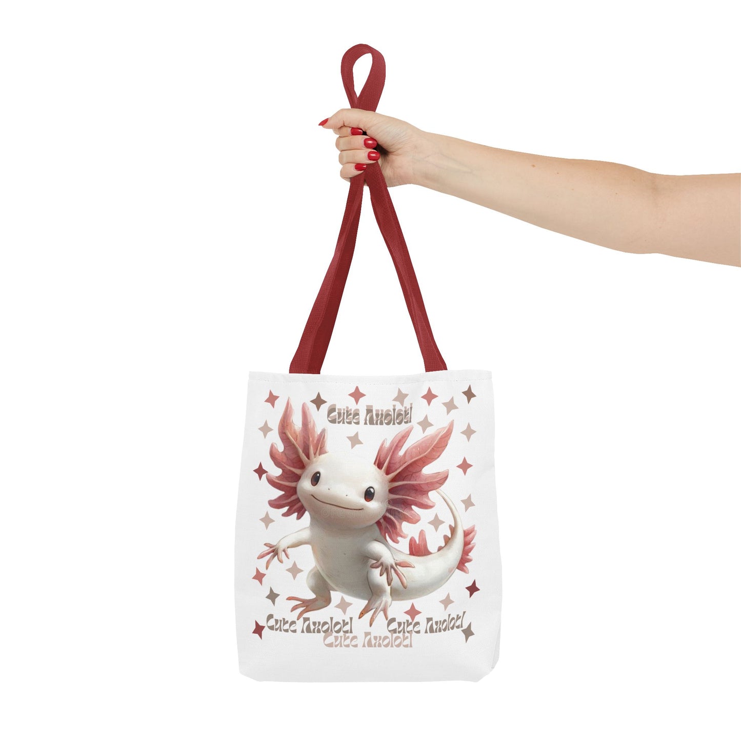 Cute Axolotl Tote Bag - Quirky Grocery Bag, Beach Bag, Gift for Animal Lovers, Cool Eco-Friendly Shopping Bag