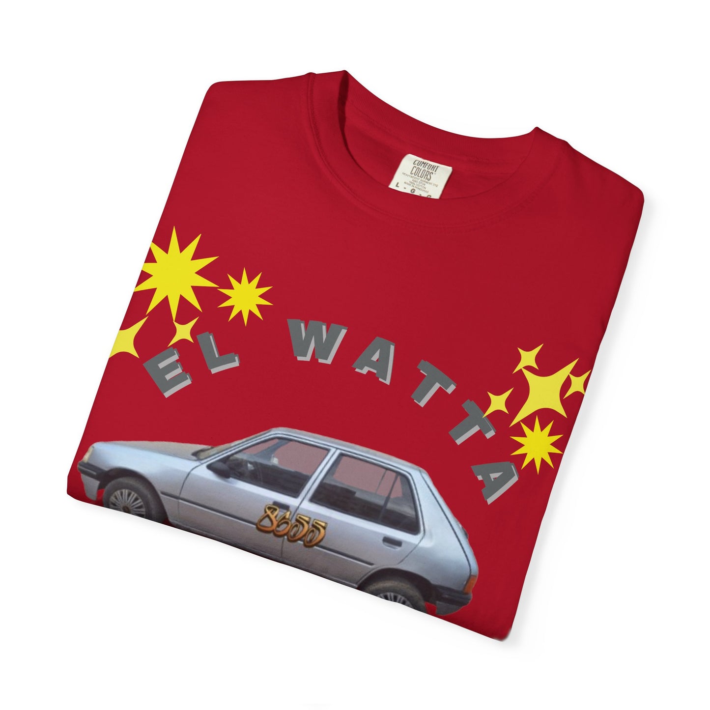 El Watta Vintage Car T-shirt, Unique Design, Unisex Garment-Dyed Tee, Retro Car Lover Gift, Funny Auto Apparel, Unique Gift for Him or Her