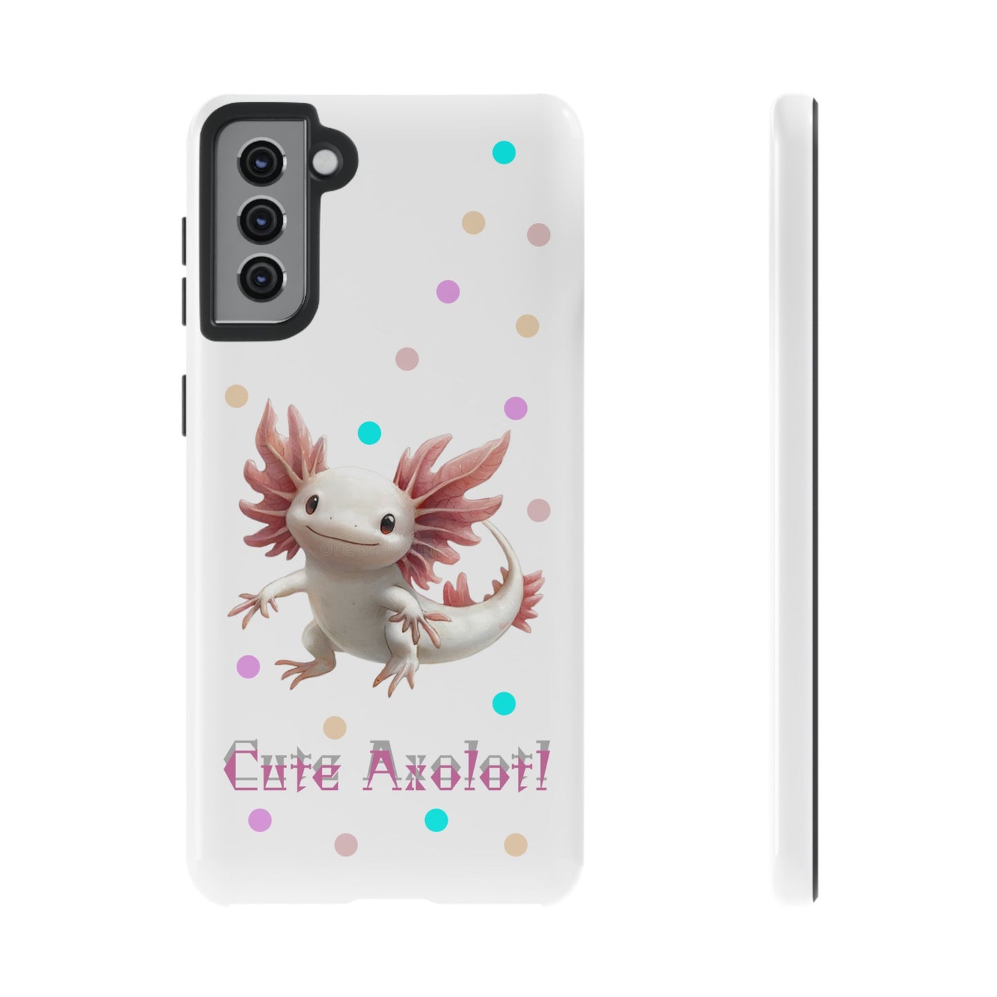 Cute Axolotl Phone Case, Kawaii Phone Cover, Gifts for Kids, Animal Lover Accessories, Cute Axolotl Design