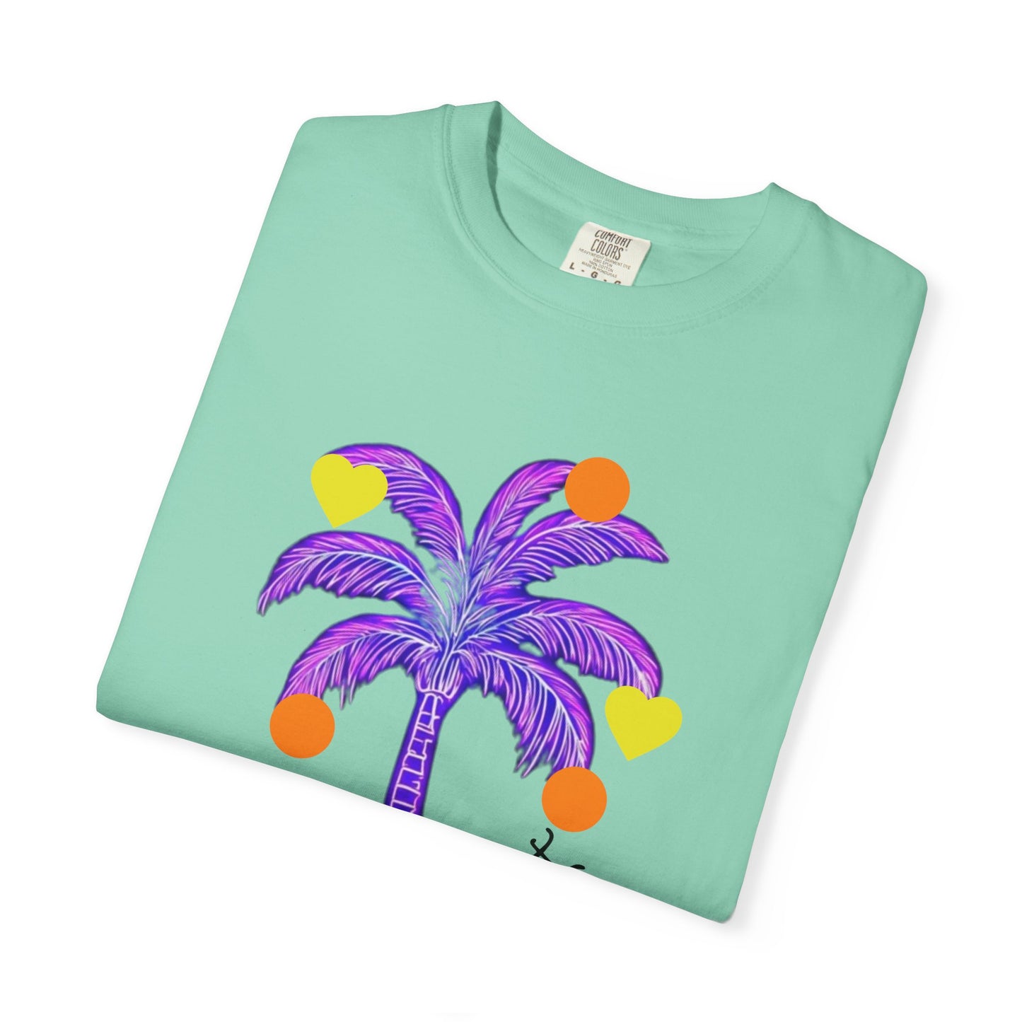 Vibrant Palm Tree Unisex T-Shirt, Casual Summer Wear, Gift for Beach Lovers, Fun Graphic Tee, Vacation Outfit, Artistic Summer Style