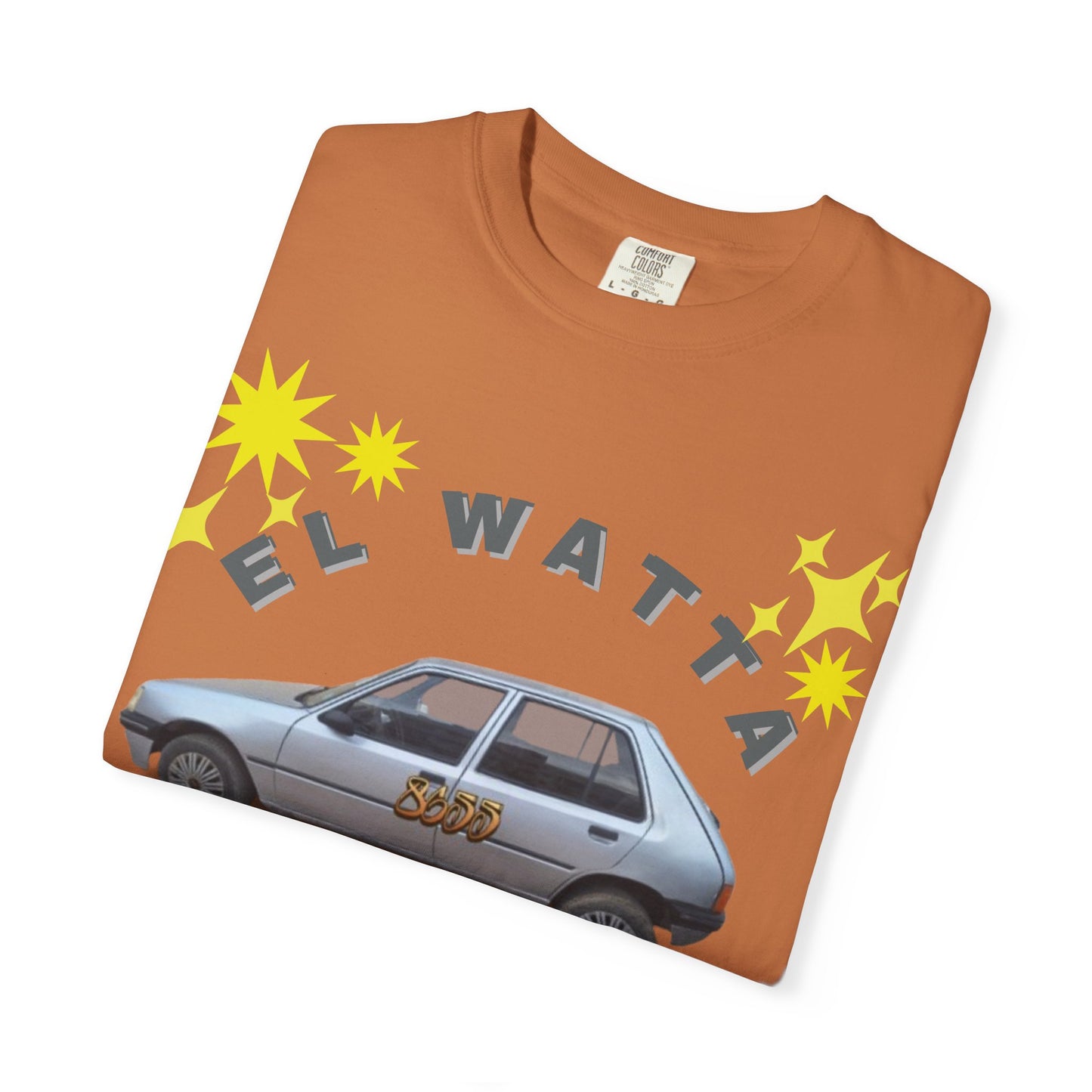 El Watta Vintage Car T-shirt, Unique Design, Unisex Garment-Dyed Tee, Retro Car Lover Gift, Funny Auto Apparel, Unique Gift for Him or Her