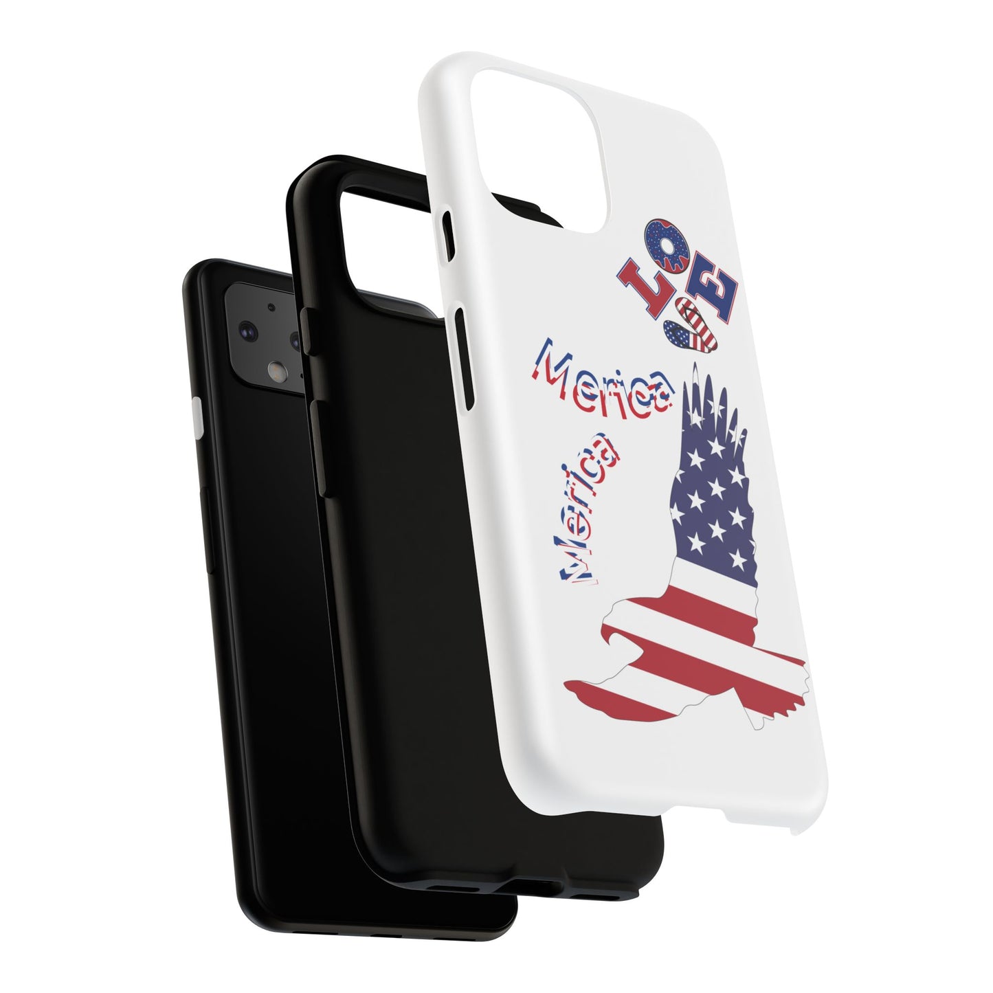 Patriotic Phone Case, Love America Design, American Flag Accessory, Perfect Gift for Veterans, Independence Day, Memorial Day