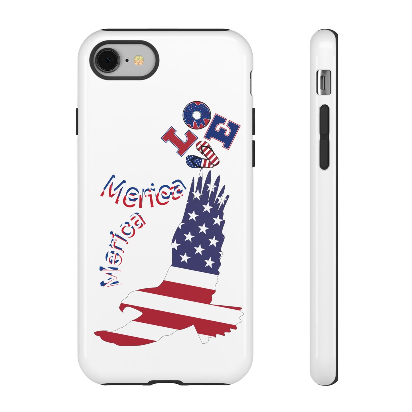 Patriotic Phone Case, Love America Design, American Flag Accessory, Perfect Gift for Veterans, Independence Day, Memorial Day