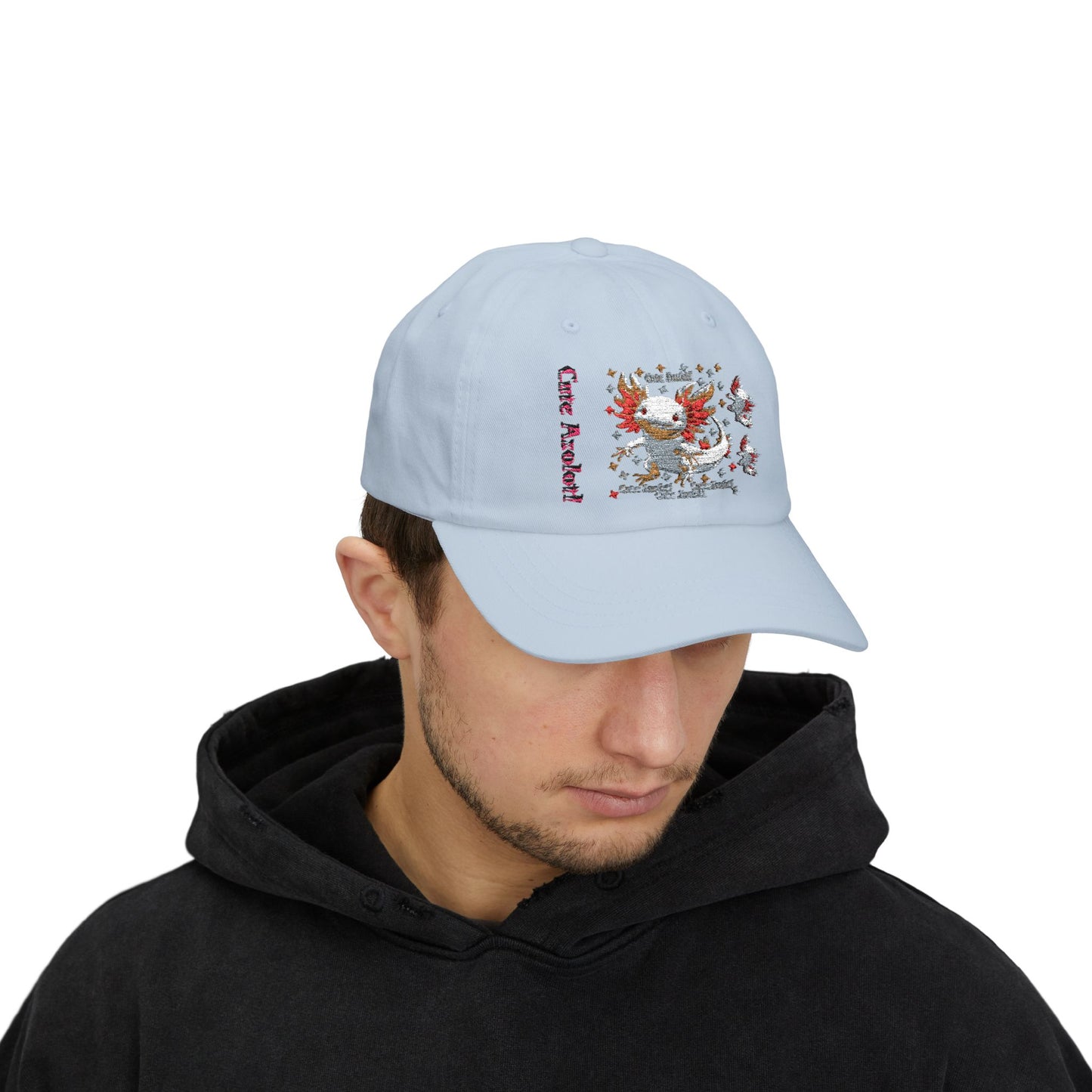 Cute Axolotl Dad Cap, Casual Cap for Animal Lovers, Gifts for Fathers, Summer Accessories, Trendy Dad Hat, Outdoor Wear