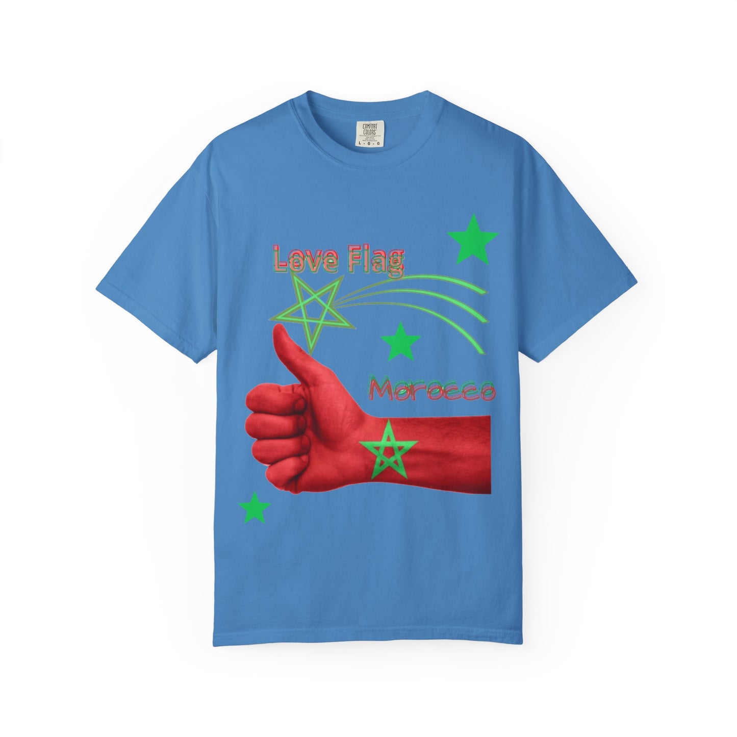 Moroccan Love Flag T-Shirt, Unisex Tee, Casual Wear, Gifts for Travelers, Unique Souvenir, Summer Fashion