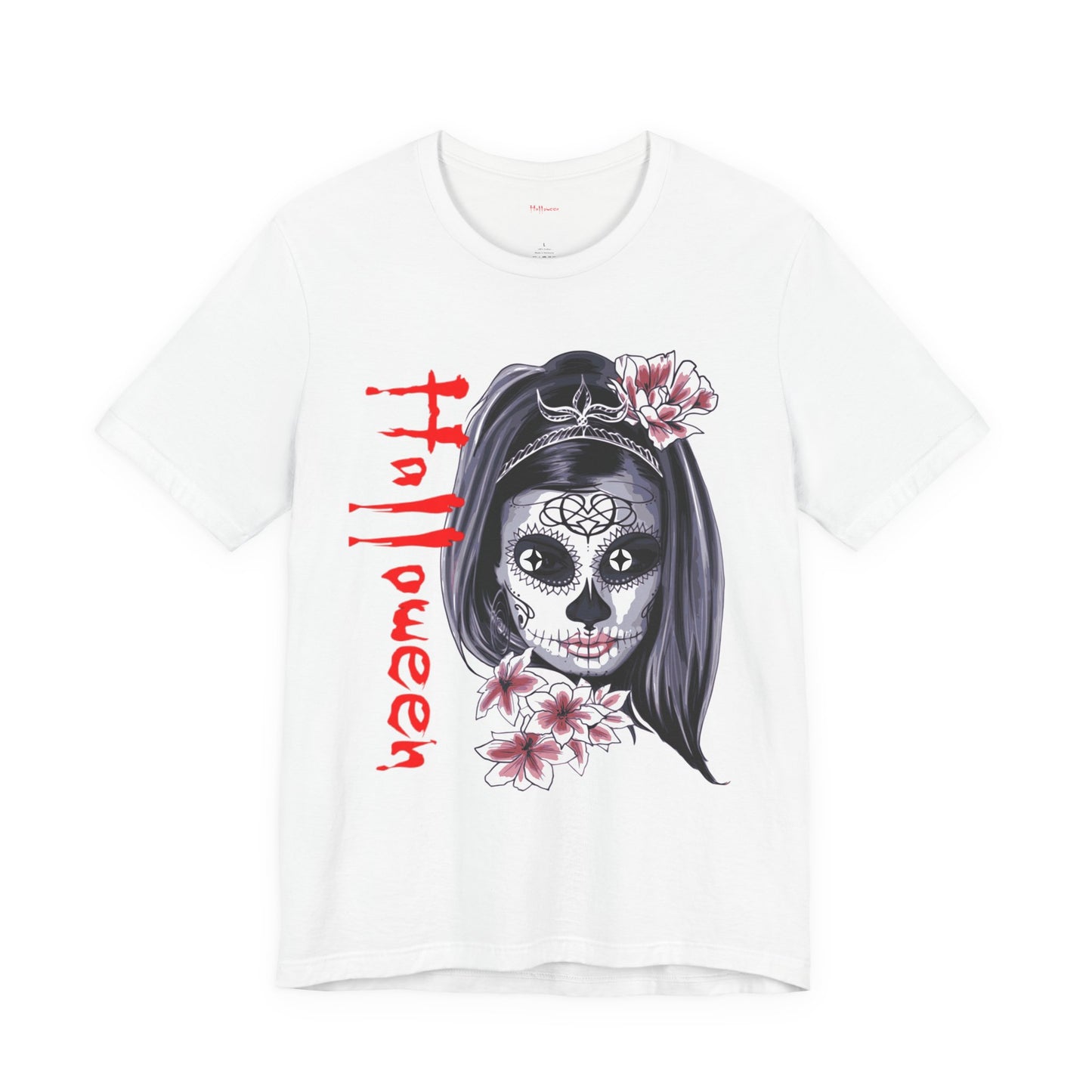 Halloween T-Shirt – Día de los Muertos Skull Shirt | Spooky October 31 Holiday Tee USA, Halloween Sugar Skull Tee, Unisex , Spooky Graphic Tee, Festival Wear