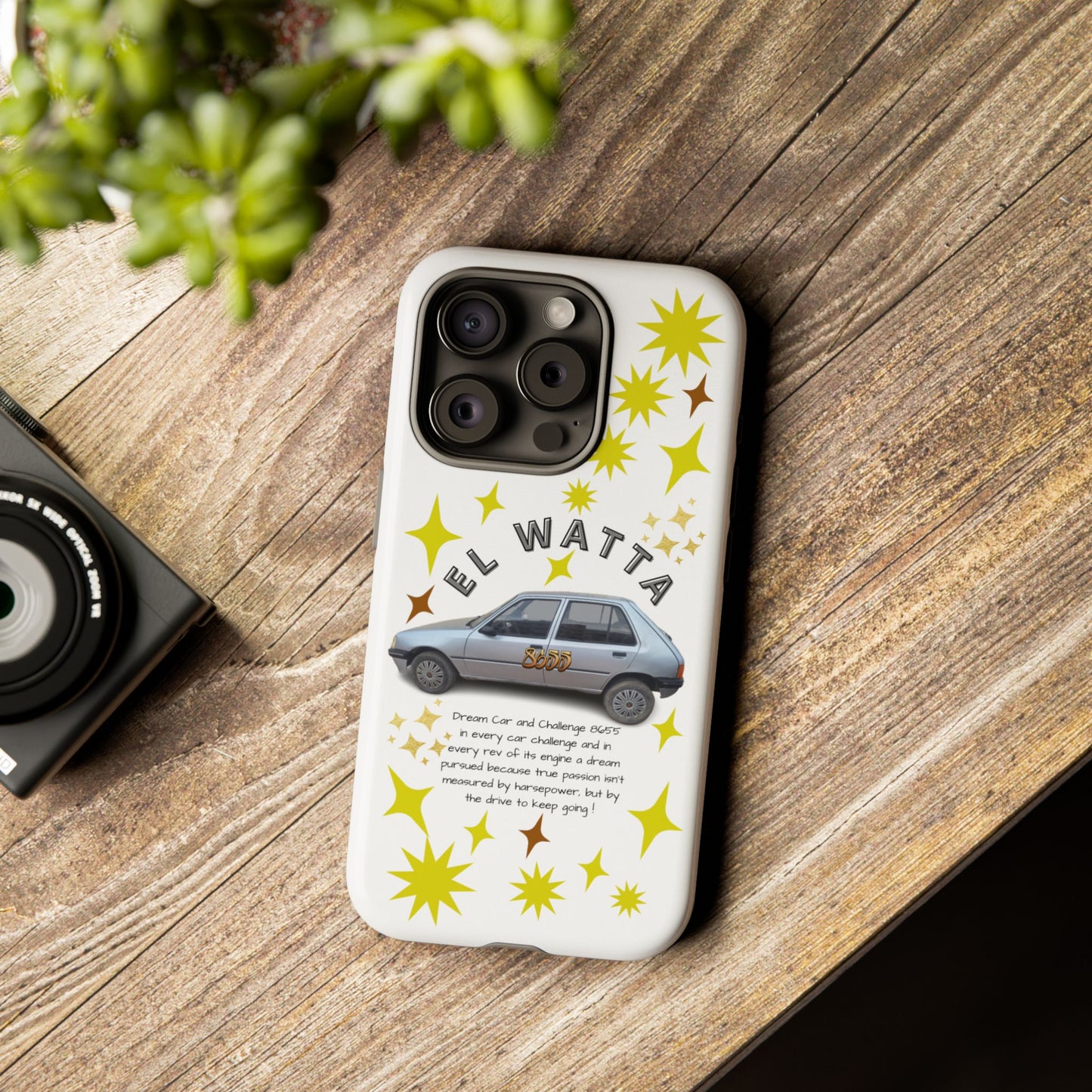 El Watta Phone Case - Retro Car Design, Tough Case, Unique Gift for Car Lovers, Funny Phone Accessory, Fun Birthday Present