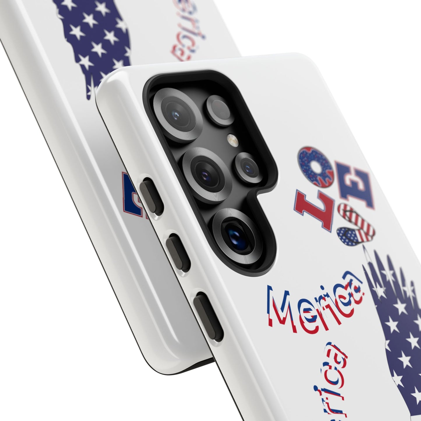 Patriotic Phone Case, Love America Design, American Flag Accessory, Perfect Gift for Veterans, Independence Day, Memorial Day