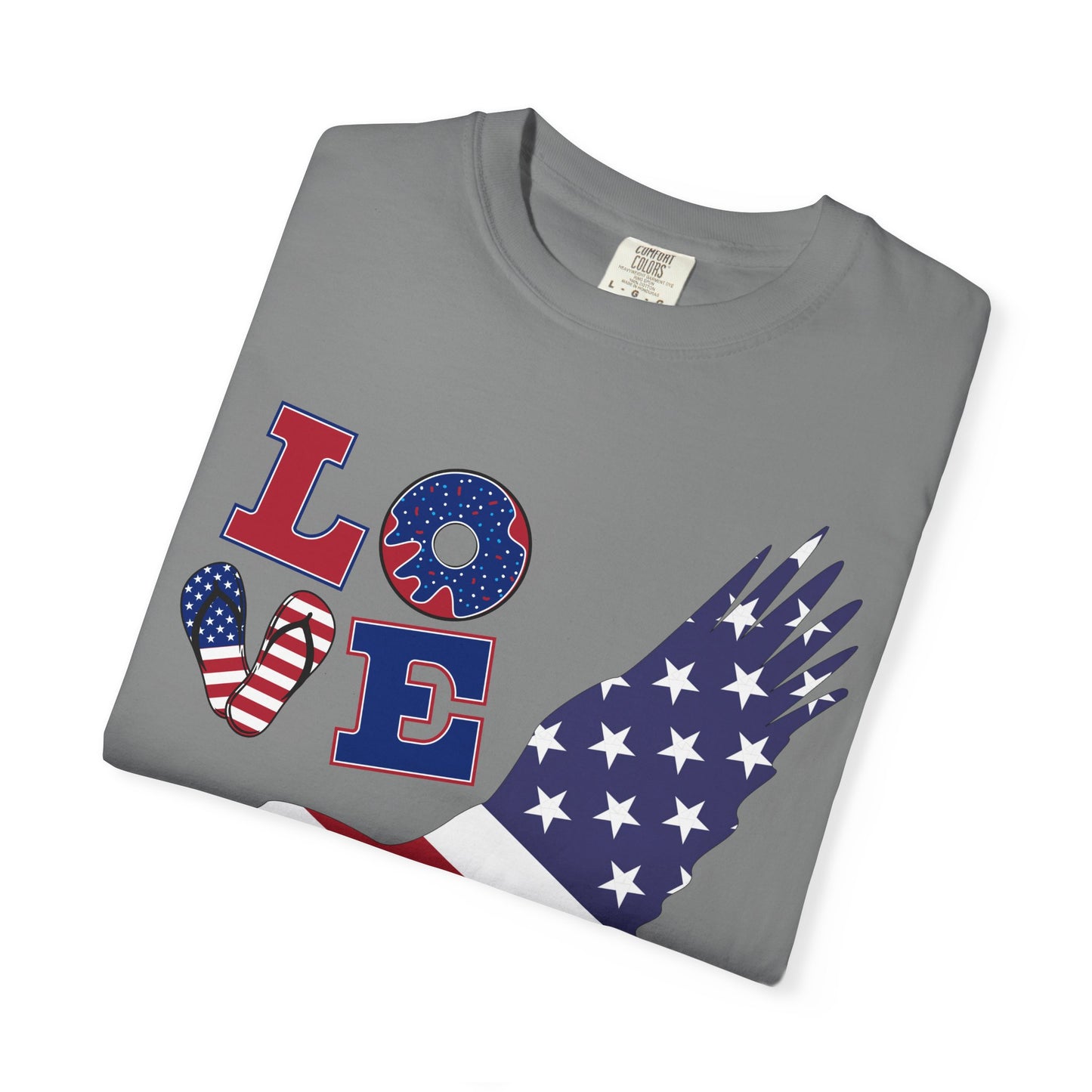 Patriotic Graphic T-Shirt, Love Merica Tee, July 4th Apparel, Unisex Independence Day Shirt, USA Pride Gift, Casual Summer Top