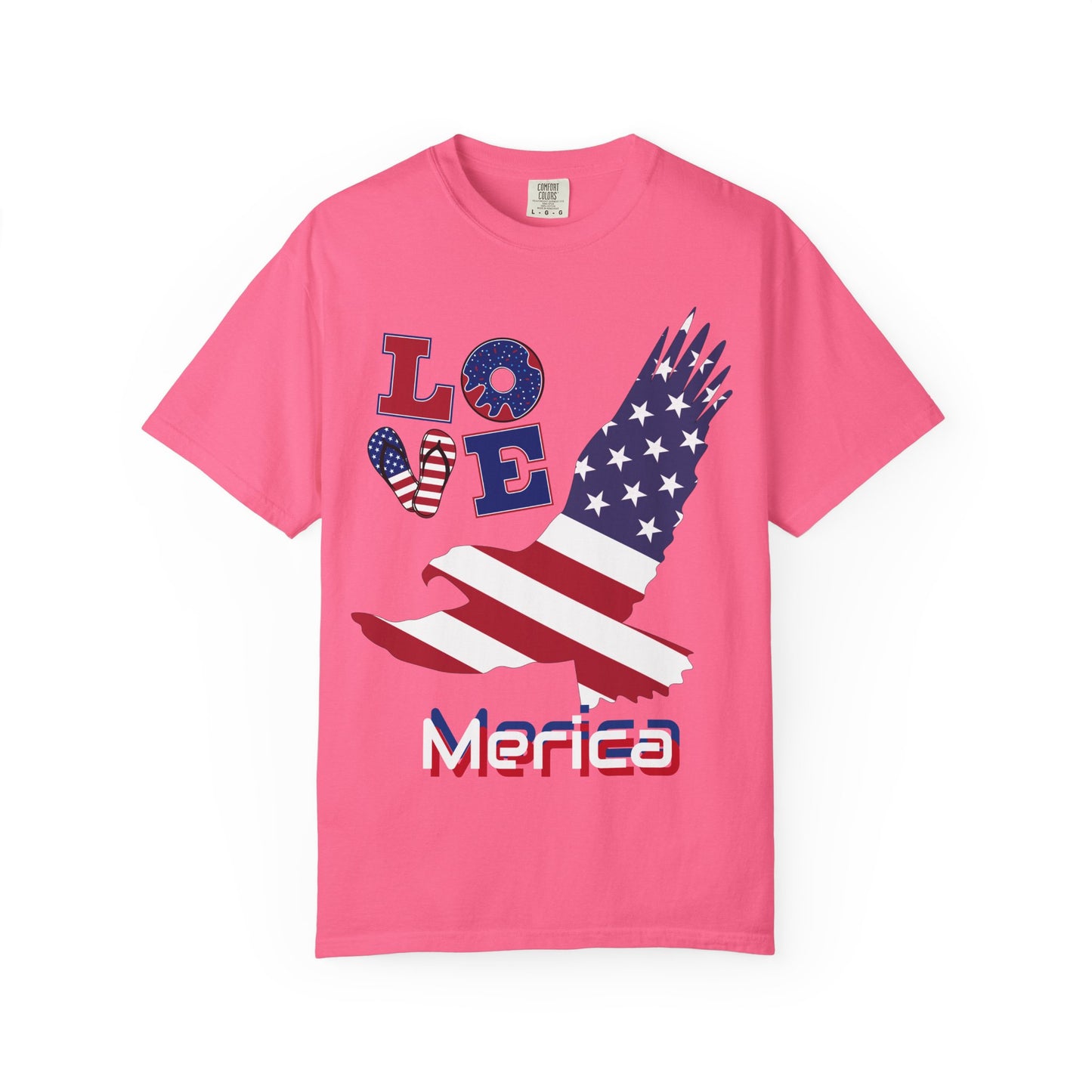Patriotic Graphic T-Shirt, Love Merica Tee, July 4th Apparel, Unisex Independence Day Shirt, USA Pride Gift, Casual Summer Top