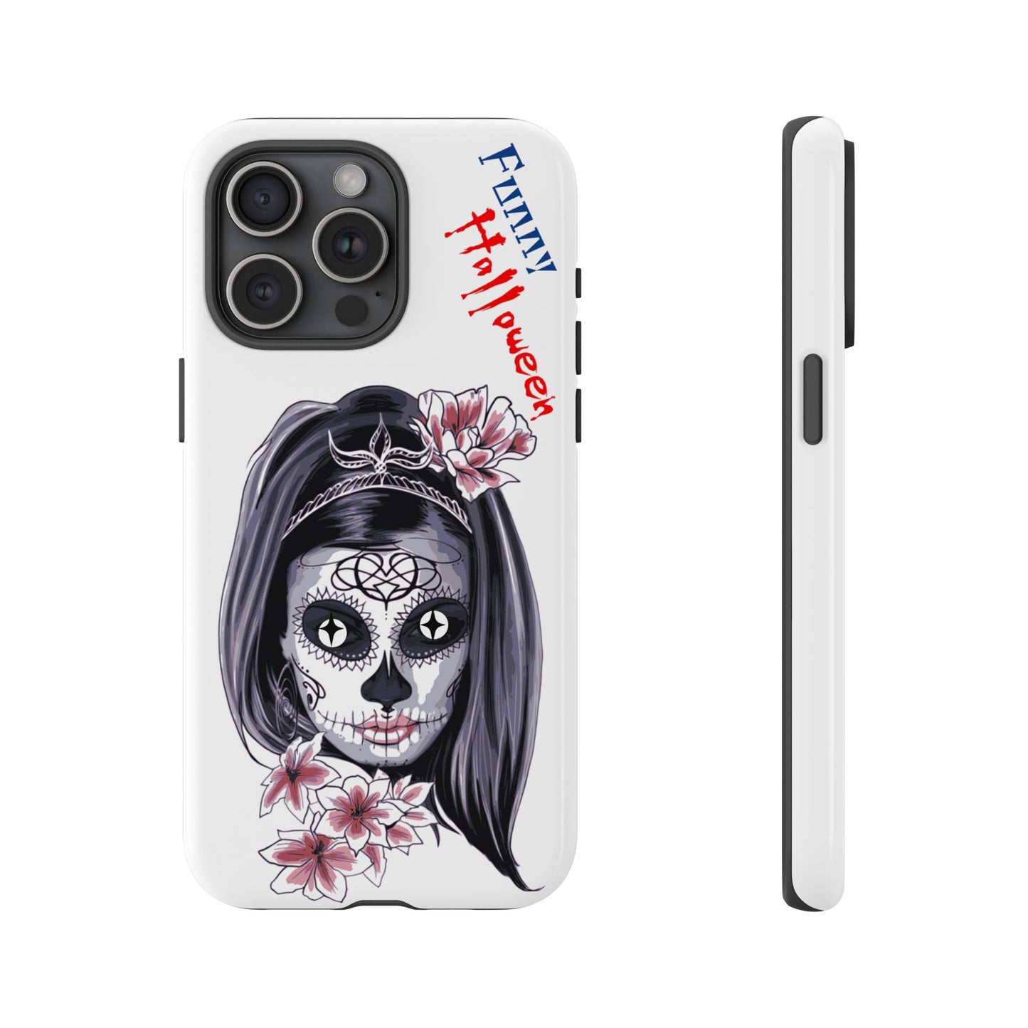 Halloween Phone Case, Funny Skull Design, Tough Cases, Unique Gifts, Spooky Decor, Holiday Essentials, Halloween Decor