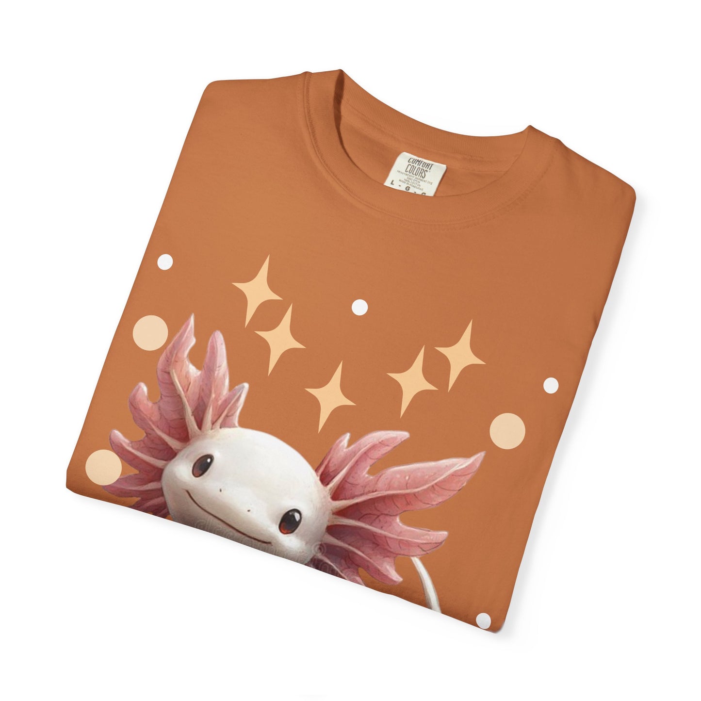 Cute Axolotl T-Shirt for Nature Lovers, Unisex Garment-Dyed Tee, Gift for Animal Enthusiasts, Casual Wear, Birthday Present