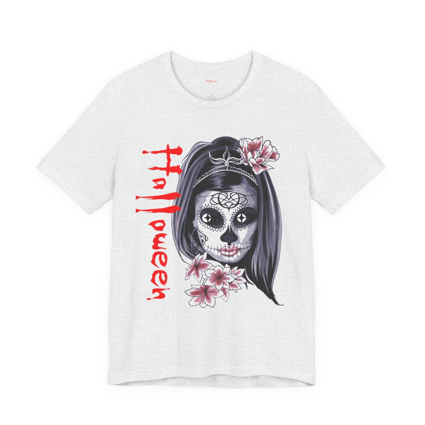 Halloween T-Shirt – Día de los Muertos Skull Shirt | Spooky October 31 Holiday Tee USA, Halloween Sugar Skull Tee, Unisex , Spooky Graphic Tee, Festival Wear