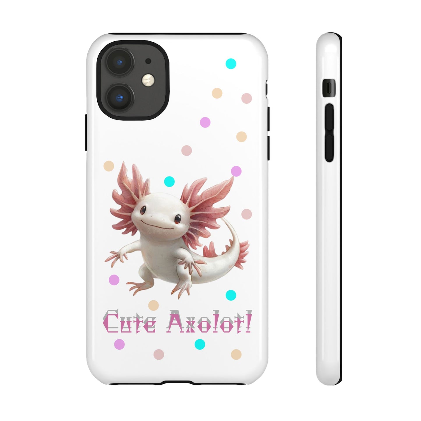 Cute Axolotl Phone Case, Kawaii Phone Cover, Gifts for Kids, Animal Lover Accessories, Cute Axolotl Design