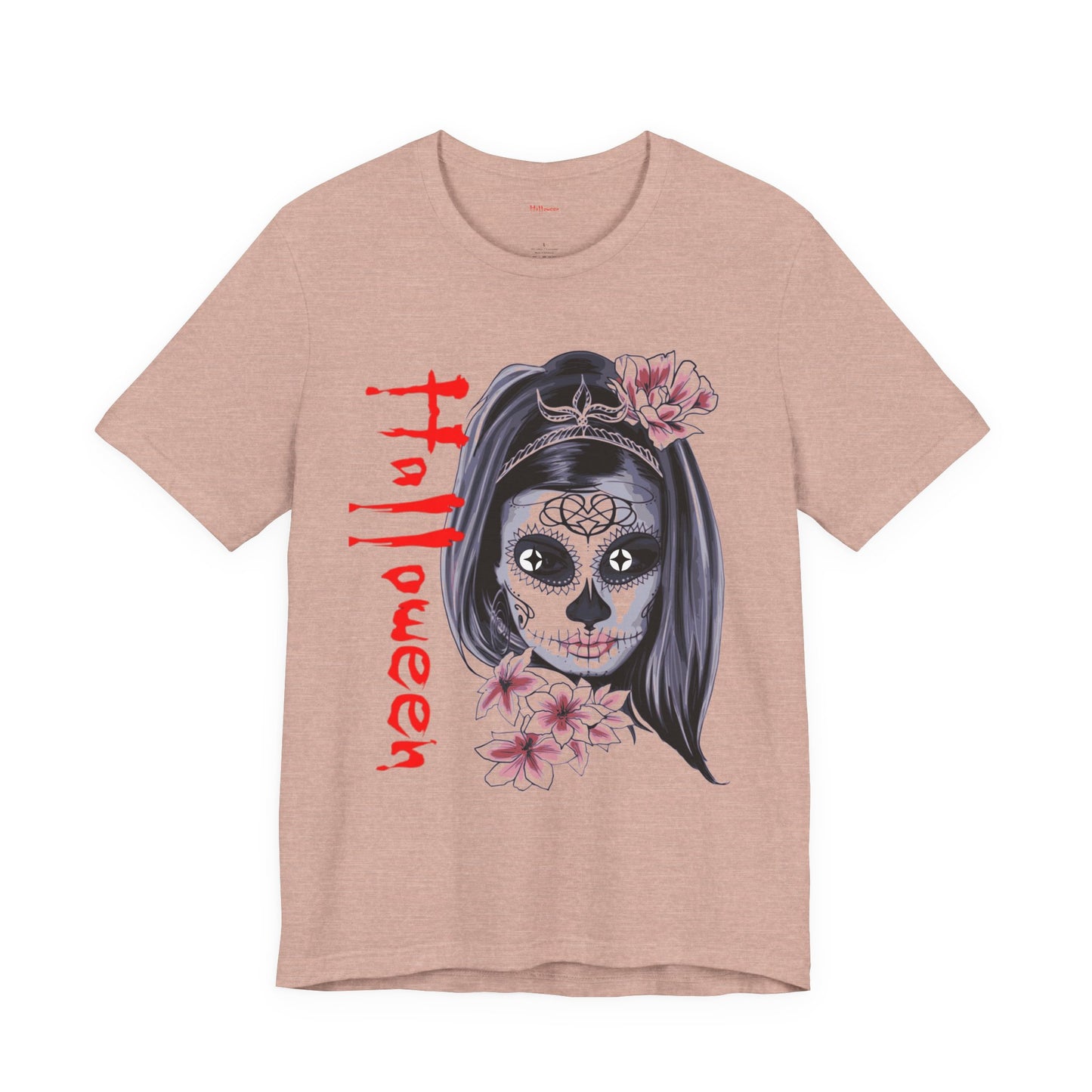 Halloween T-Shirt – Día de los Muertos Skull Shirt | Spooky October 31 Holiday Tee USA, Halloween Sugar Skull Tee, Unisex , Spooky Graphic Tee, Festival Wear