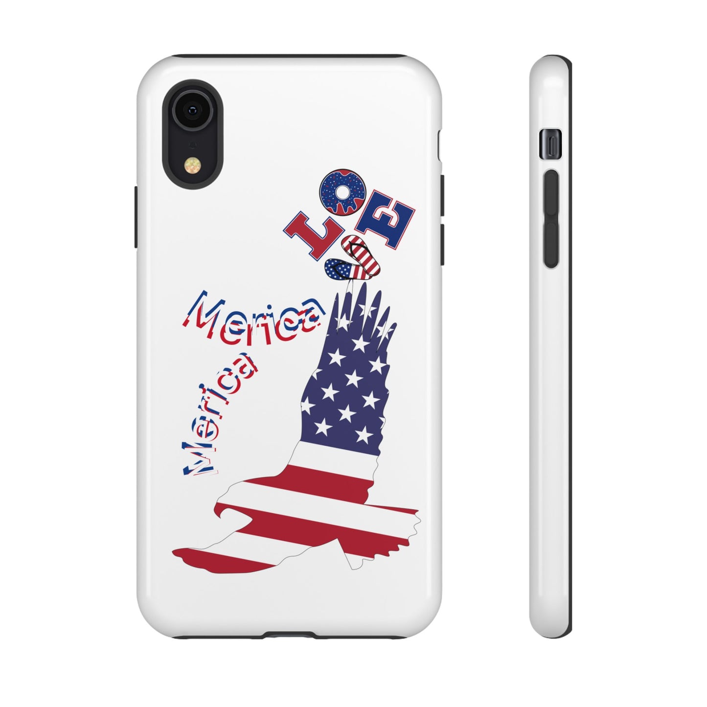 Patriotic Phone Case, Love America Design, American Flag Accessory, Perfect Gift for Veterans, Independence Day, Memorial Day