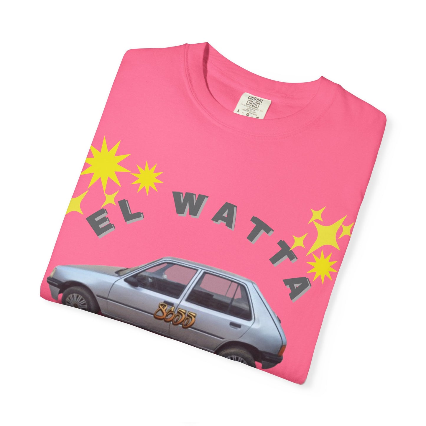 El Watta Vintage Car T-shirt, Unique Design, Unisex Garment-Dyed Tee, Retro Car Lover Gift, Funny Auto Apparel, Unique Gift for Him or Her