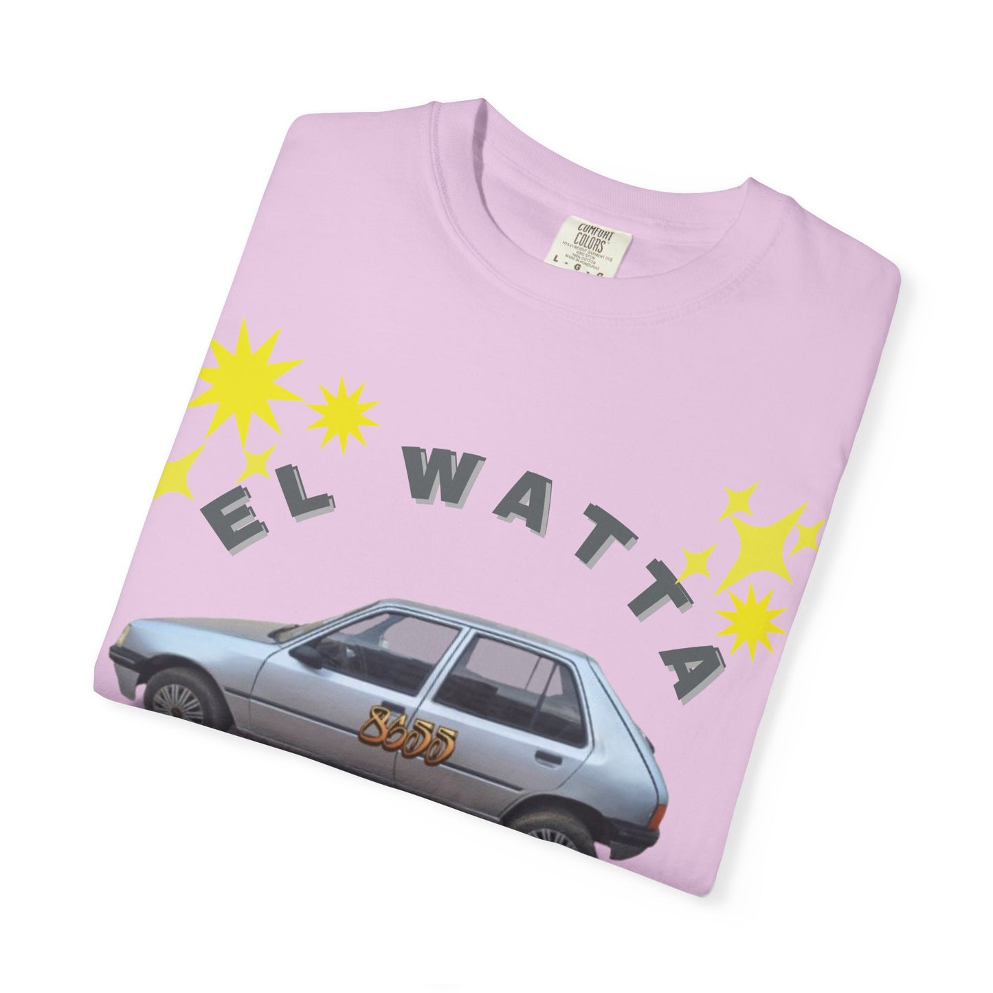 El Watta Vintage Car T-shirt, Unique Design, Unisex Garment-Dyed Tee, Retro Car Lover Gift, Funny Auto Apparel, Unique Gift for Him or Her