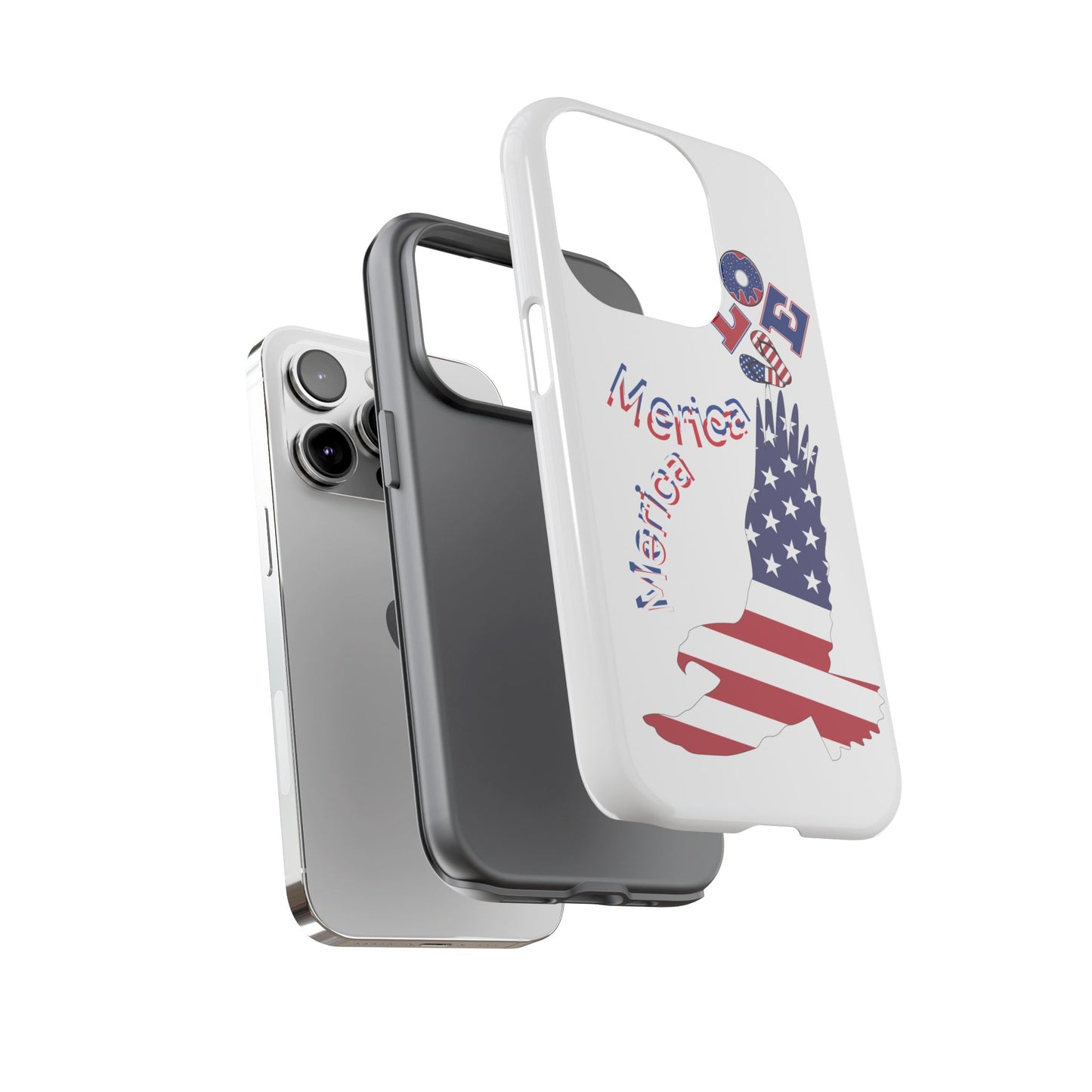Patriotic Phone Case, Love America Design, American Flag Accessory, Perfect Gift for Veterans, Independence Day, Memorial Day