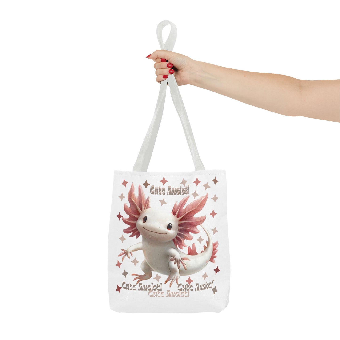 Cute Axolotl Tote Bag - Quirky Grocery Bag, Beach Bag, Gift for Animal Lovers, Cool Eco-Friendly Shopping Bag