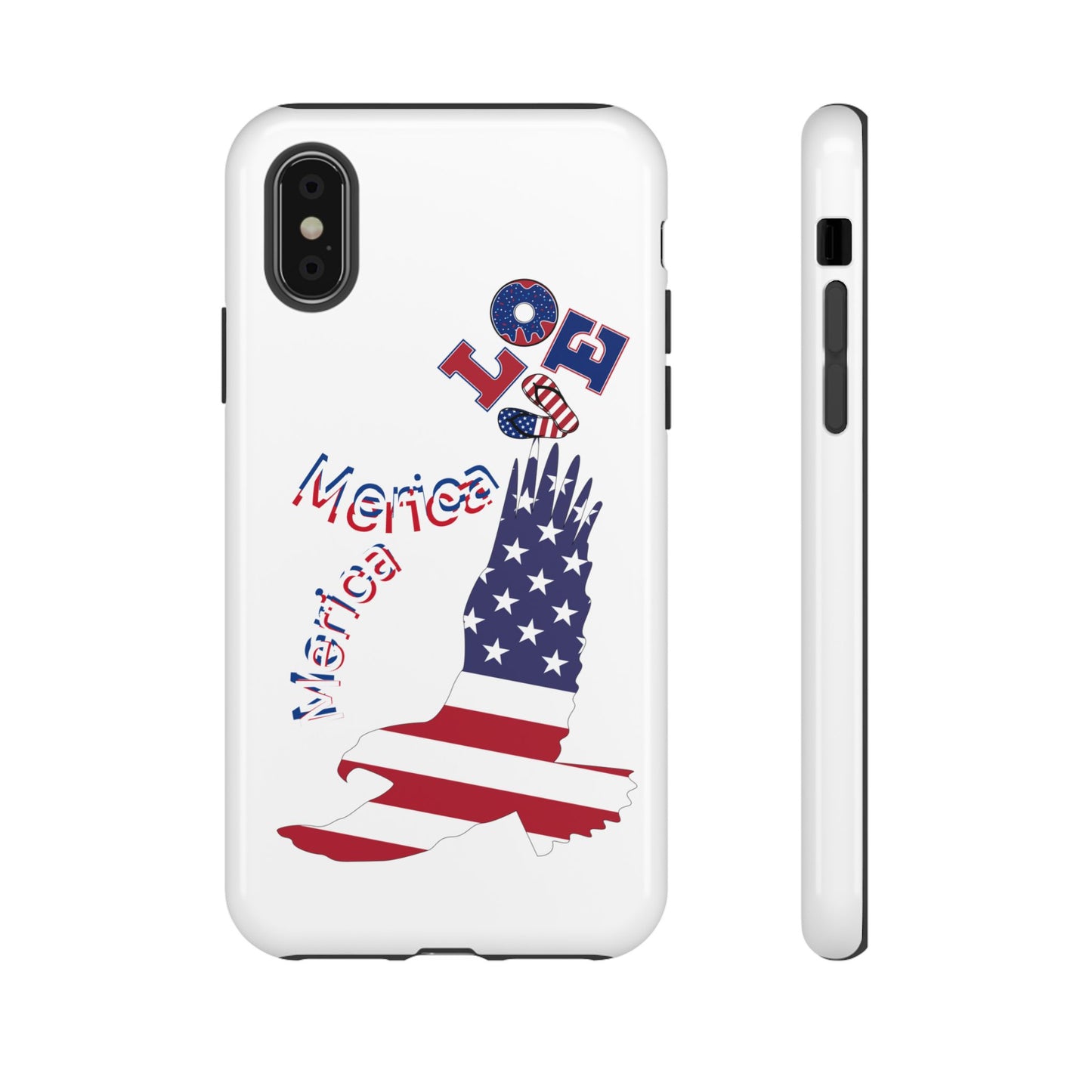 Patriotic Phone Case, Love America Design, American Flag Accessory, Perfect Gift for Veterans, Independence Day, Memorial Day
