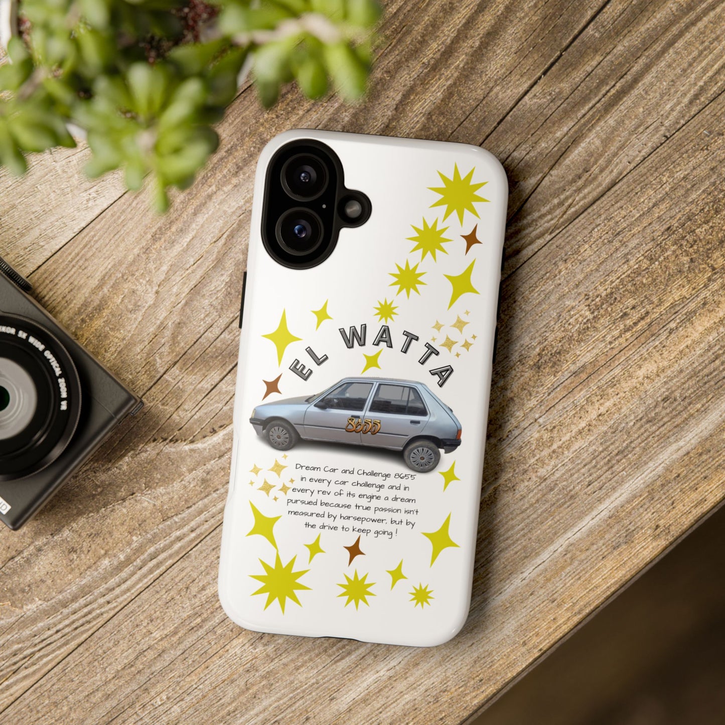 El Watta Phone Case - Retro Car Design, Tough Case, Unique Gift for Car Lovers, Funny Phone Accessory, Fun Birthday Present