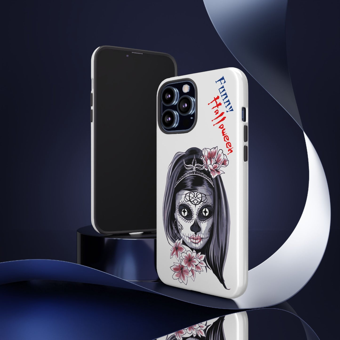 Halloween Phone Case, Funny Skull Design, Tough Cases, Unique Gifts, Spooky Decor, Holiday Essentials, Halloween Decor