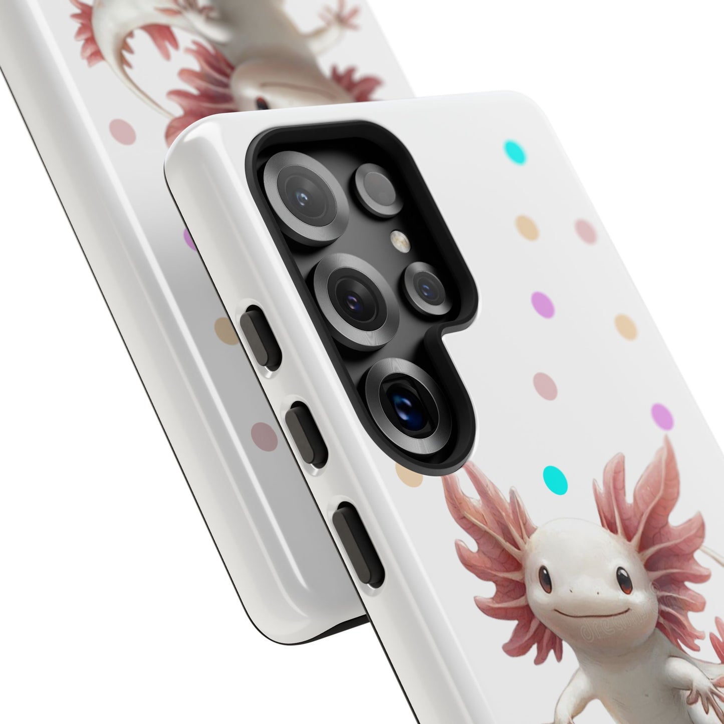 Cute Axolotl Phone Case, Kawaii Phone Cover, Gifts for Kids, Animal Lover Accessories, Cute Axolotl Design