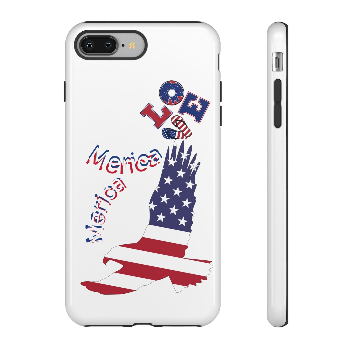 Patriotic Phone Case, Love America Design, American Flag Accessory, Perfect Gift for Veterans, Independence Day, Memorial Day
