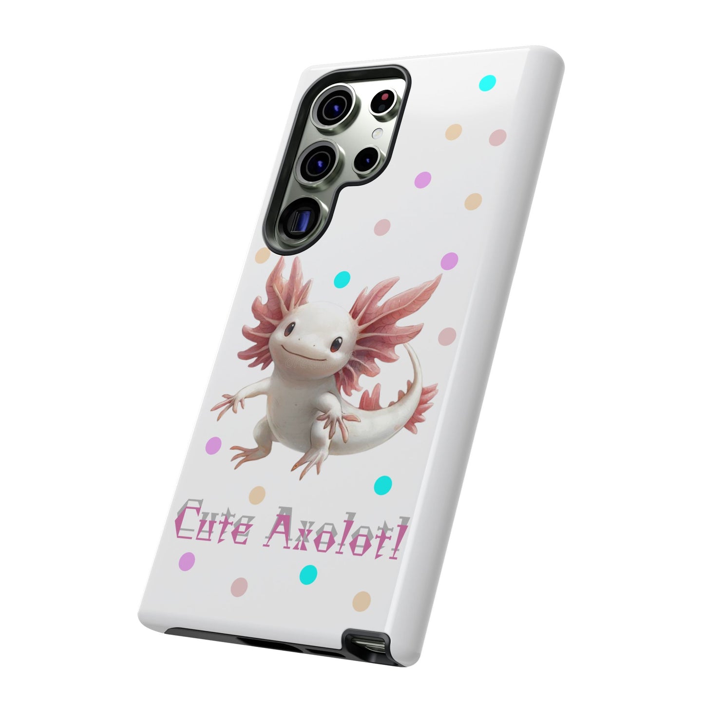 Cute Axolotl Phone Case, Kawaii Phone Cover, Gifts for Kids, Animal Lover Accessories, Cute Axolotl Design