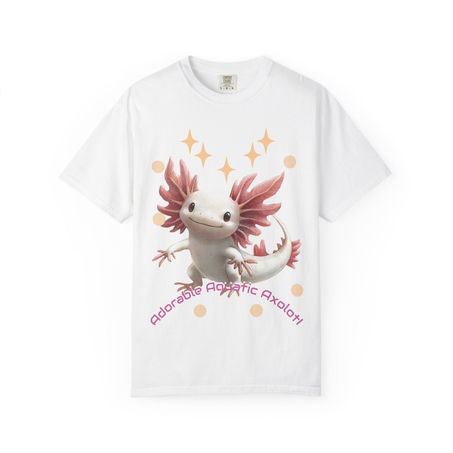 Cute Axolotl T-Shirt for Nature Lovers, Unisex Garment-Dyed Tee, Gift for Animal Enthusiasts, Casual Wear, Birthday Present