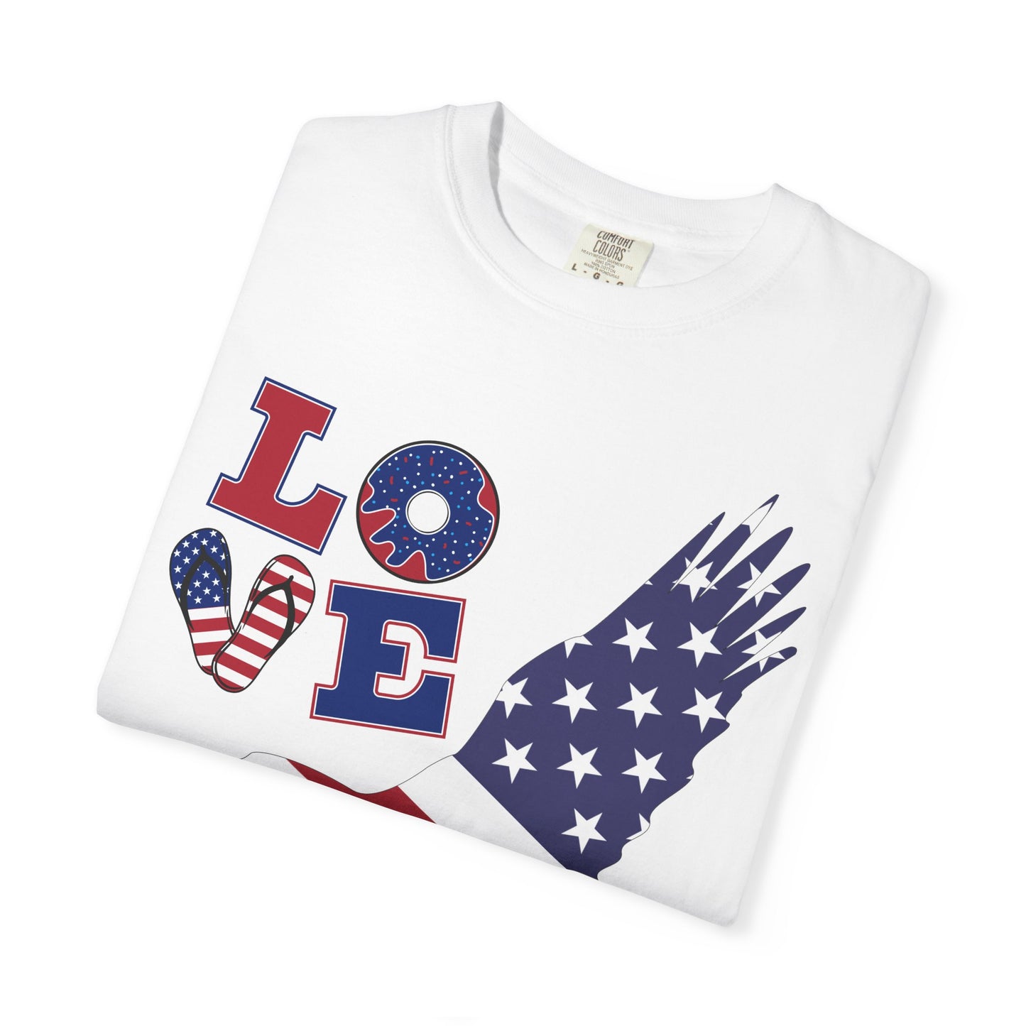 Patriotic Graphic T-Shirt, Love Merica Tee, July 4th Apparel, Unisex Independence Day Shirt, USA Pride Gift, Casual Summer Top