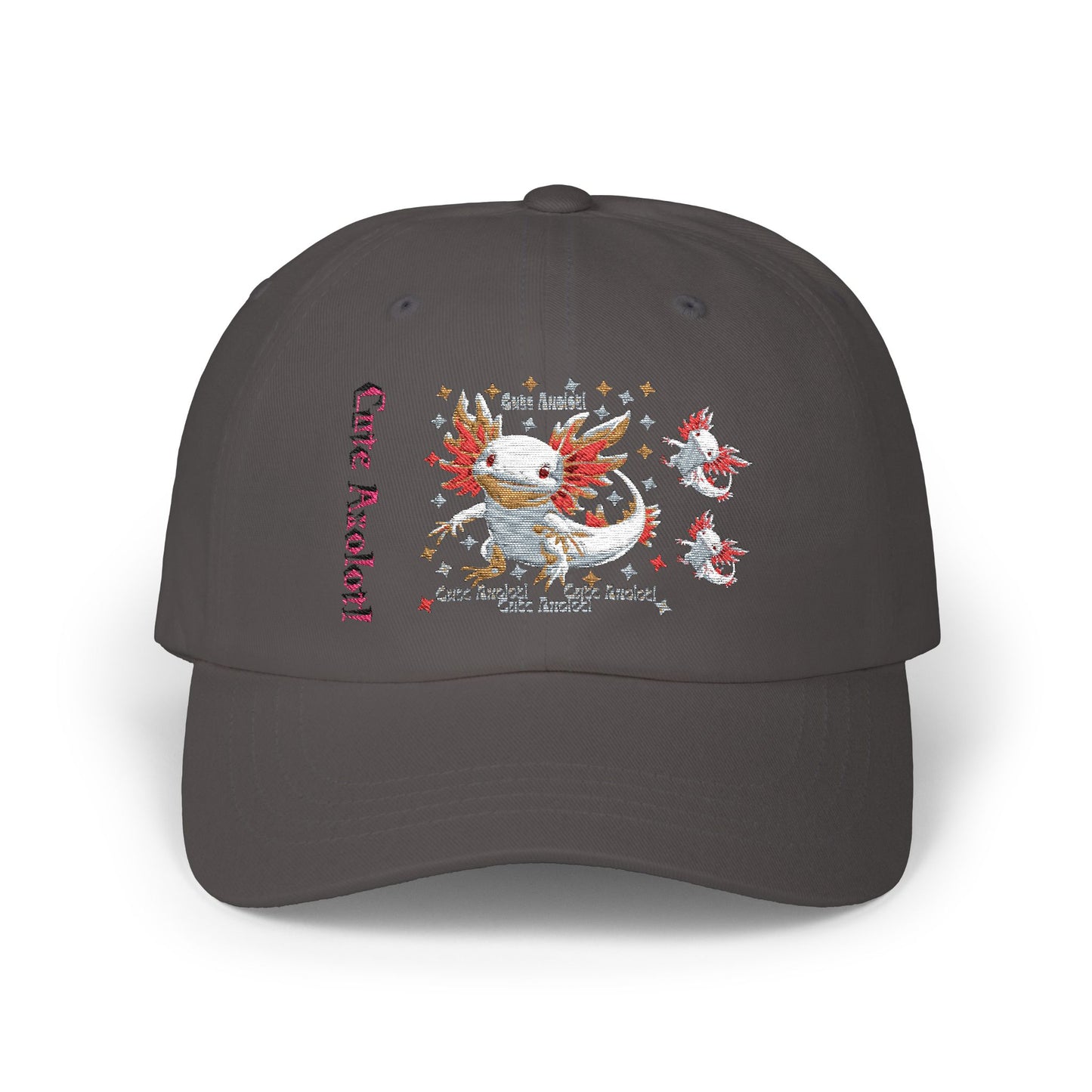 Cute Axolotl Dad Cap, Casual Cap for Animal Lovers, Gifts for Fathers, Summer Accessories, Trendy Dad Hat, Outdoor Wear