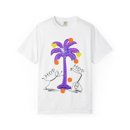 Vibrant Palm Tree Unisex T-Shirt, Casual Summer Wear, Gift for Beach Lovers, Fun Graphic Tee, Vacation Outfit, Artistic Summer Style