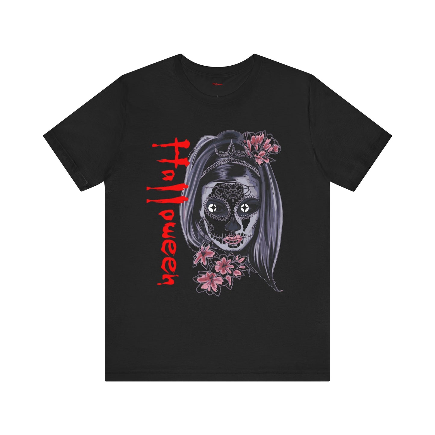 Halloween T-Shirt – Día de los Muertos Skull Shirt | Spooky October 31 Holiday Tee USA, Halloween Sugar Skull Tee, Unisex , Spooky Graphic Tee, Festival Wear