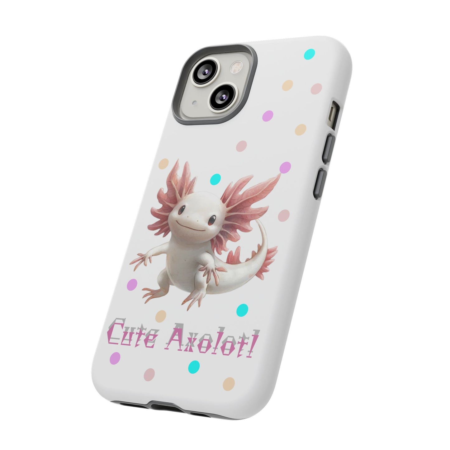 Cute Axolotl Phone Case, Kawaii Phone Cover, Gifts for Kids, Animal Lover Accessories, Cute Axolotl Design