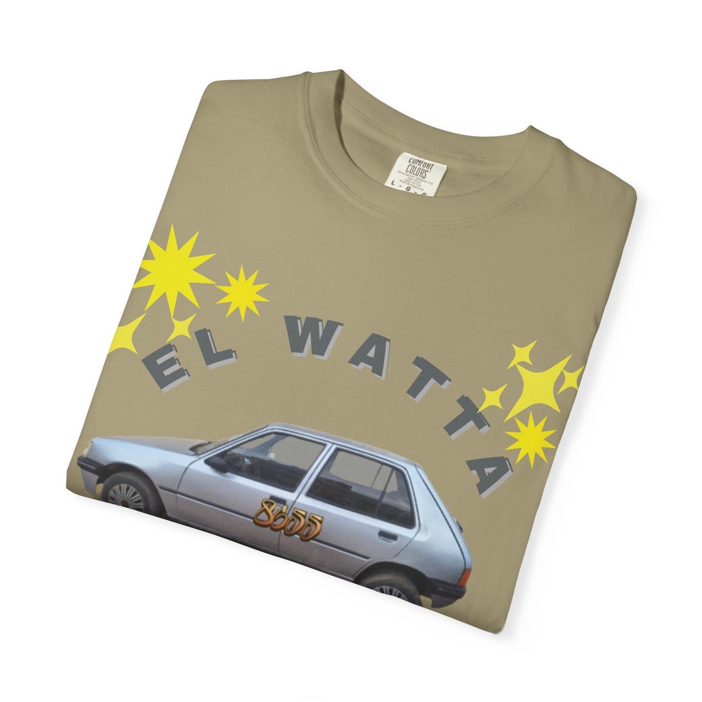 El Watta Vintage Car T-shirt, Unique Design, Unisex Garment-Dyed Tee, Retro Car Lover Gift, Funny Auto Apparel, Unique Gift for Him or Her
