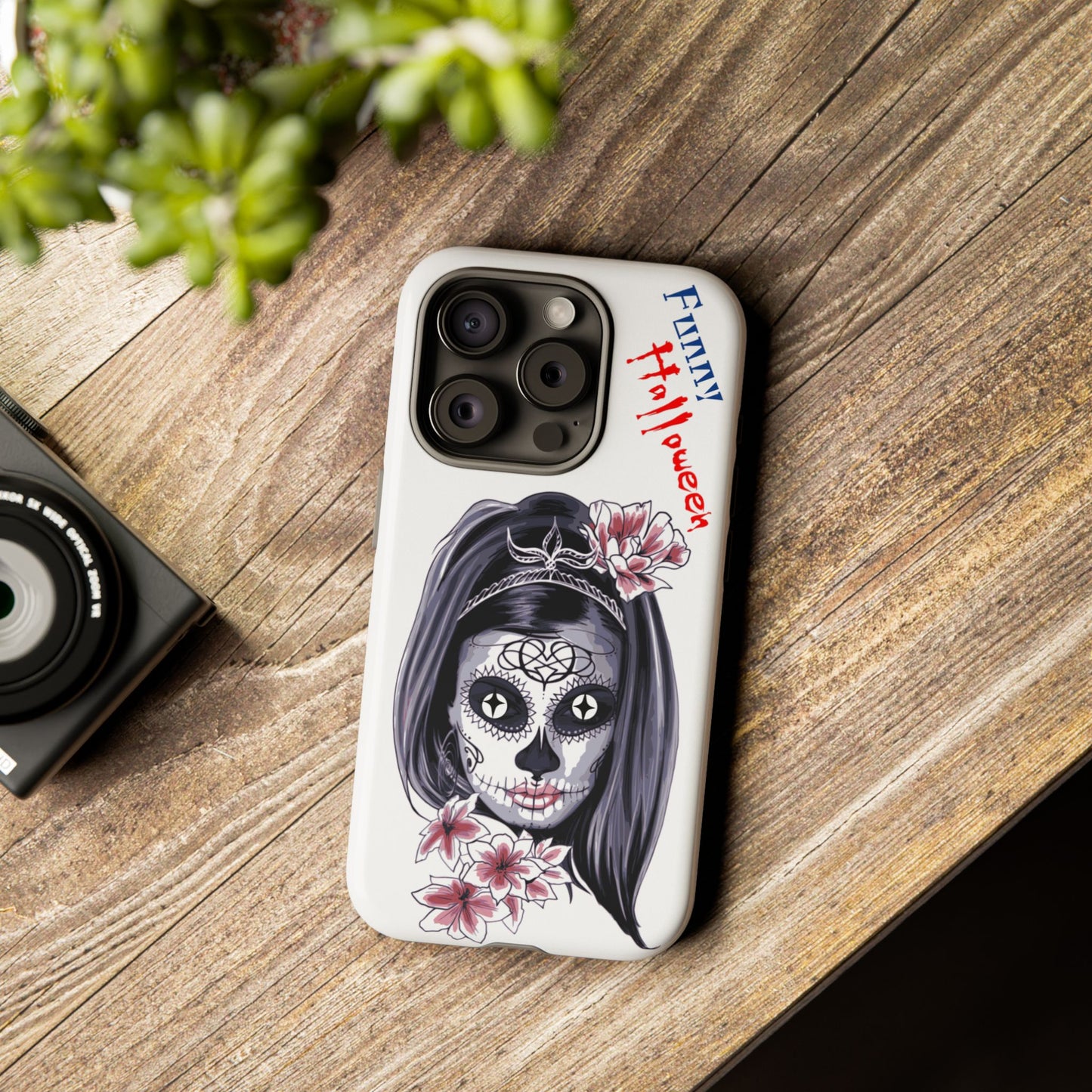 Halloween Phone Case, Funny Skull Design, Tough Cases, Unique Gifts, Spooky Decor, Holiday Essentials, Halloween Decor
