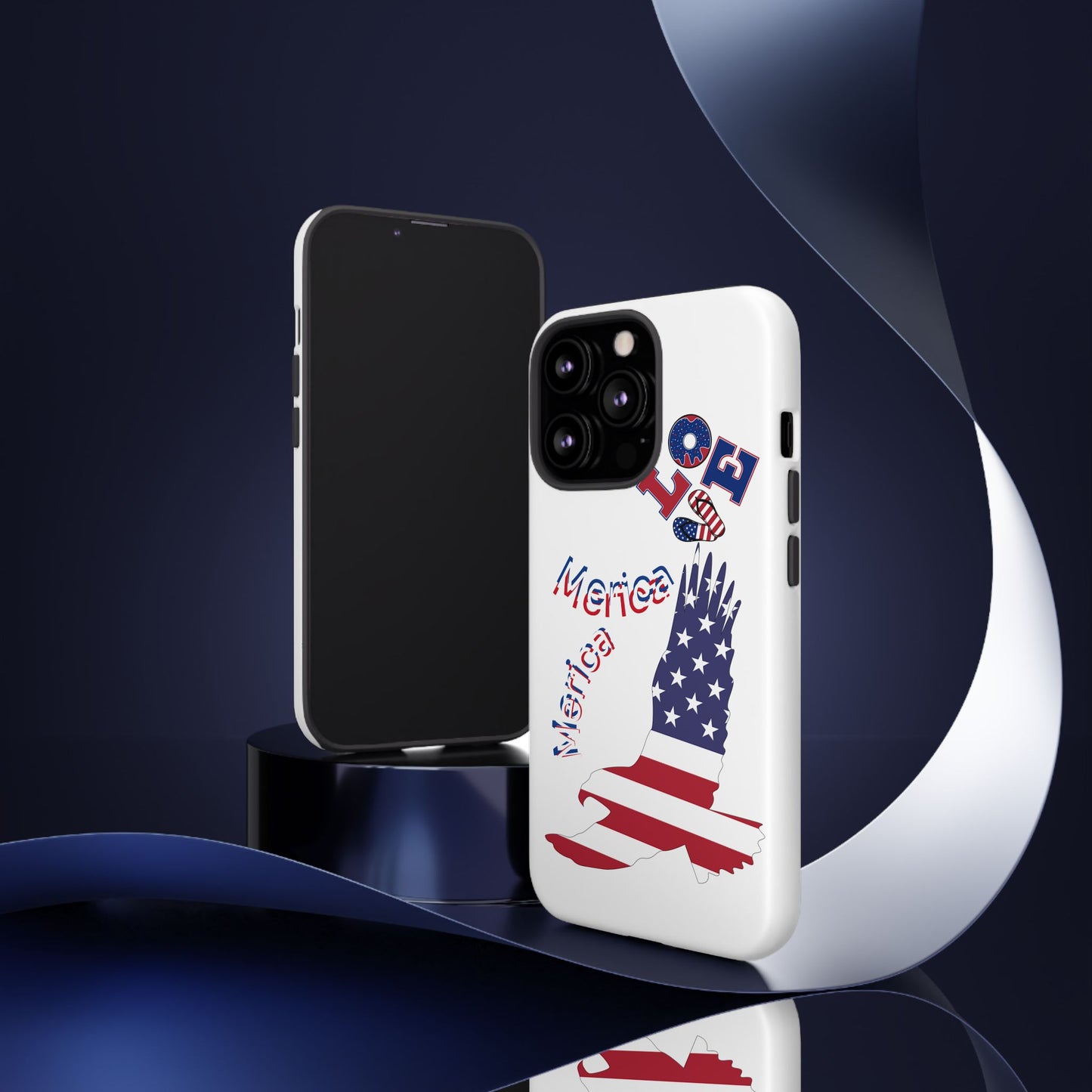 Patriotic Phone Case, Love America Design, American Flag Accessory, Perfect Gift for Veterans, Independence Day, Memorial Day