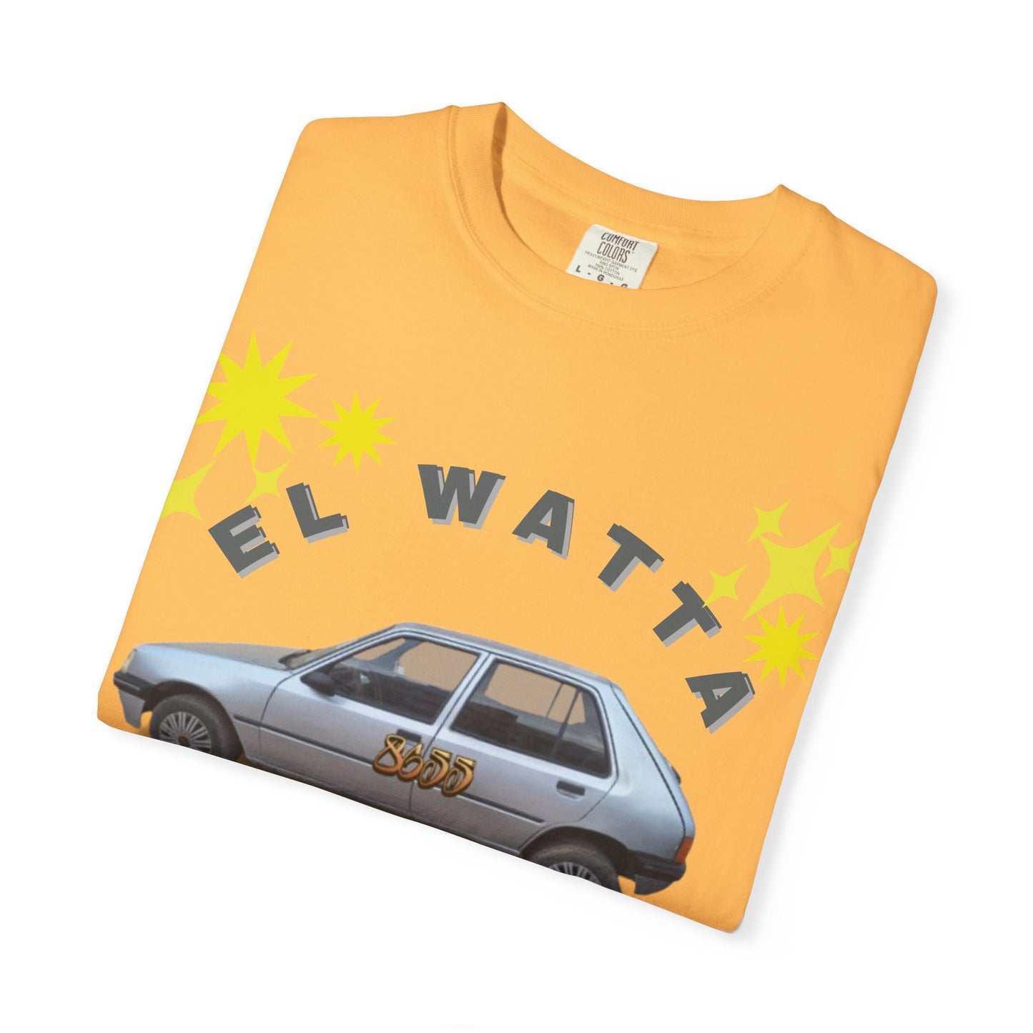 El Watta Vintage Car T-shirt, Unique Design, Unisex Garment-Dyed Tee, Retro Car Lover Gift, Funny Auto Apparel, Unique Gift for Him or Her