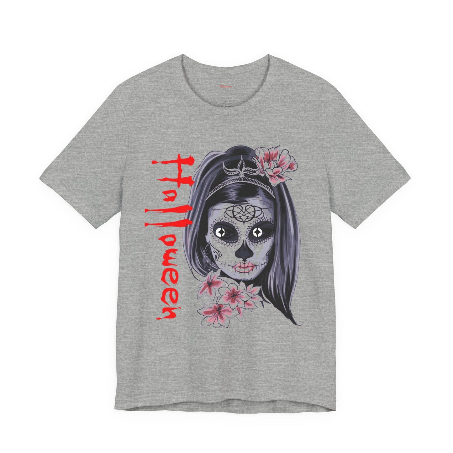 Halloween T-Shirt – Día de los Muertos Skull Shirt | Spooky October 31 Holiday Tee USA, Halloween Sugar Skull Tee, Unisex , Spooky Graphic Tee, Festival Wear