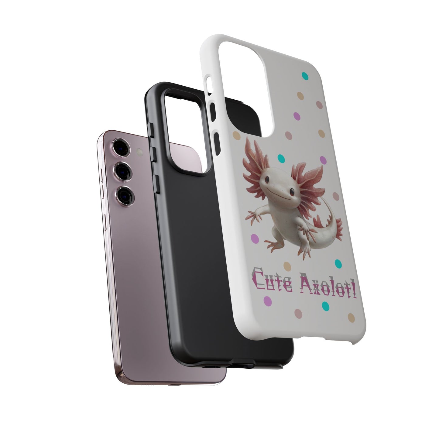 Cute Axolotl Phone Case, Kawaii Phone Cover, Gifts for Kids, Animal Lover Accessories, Cute Axolotl Design