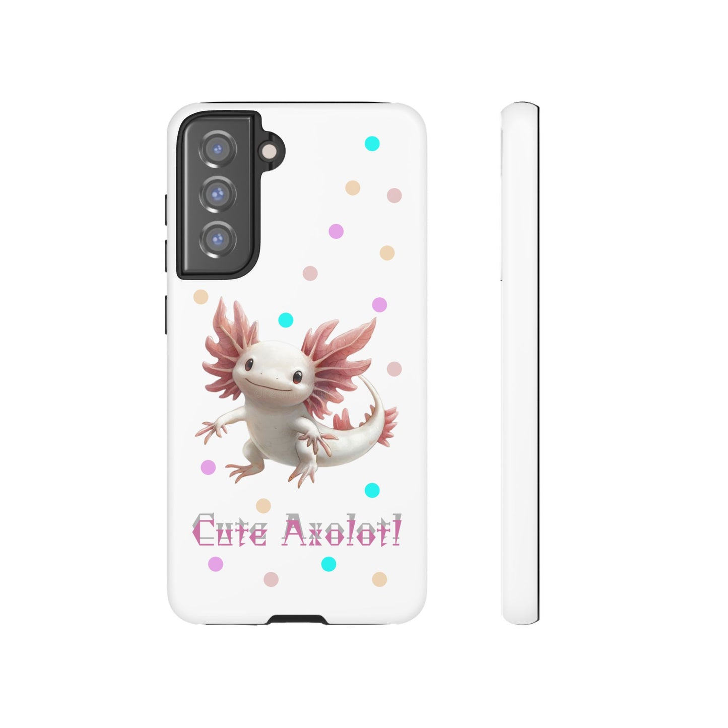 Cute Axolotl Phone Case, Kawaii Phone Cover, Gifts for Kids, Animal Lover Accessories, Cute Axolotl Design