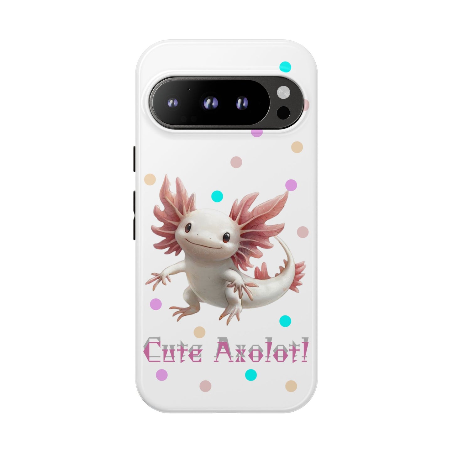 Cute Axolotl Phone Case, Kawaii Phone Cover, Gifts for Kids, Animal Lover Accessories, Cute Axolotl Design