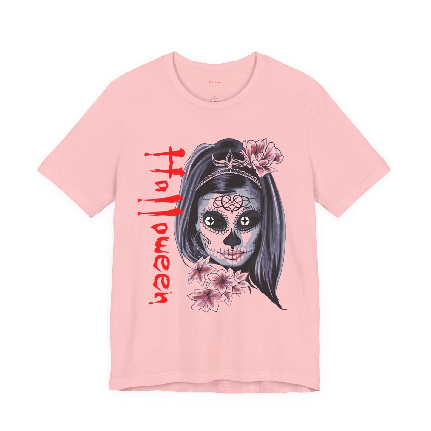Halloween T-Shirt – Día de los Muertos Skull Shirt | Spooky October 31 Holiday Tee USA, Halloween Sugar Skull Tee, Unisex , Spooky Graphic Tee, Festival Wear