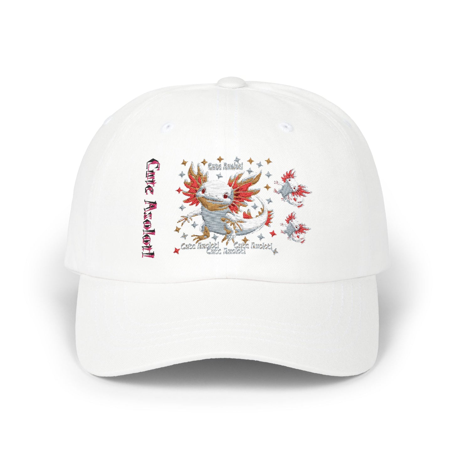 Cute Axolotl Dad Cap, Casual Cap for Animal Lovers, Gifts for Fathers, Summer Accessories, Trendy Dad Hat, Outdoor Wear