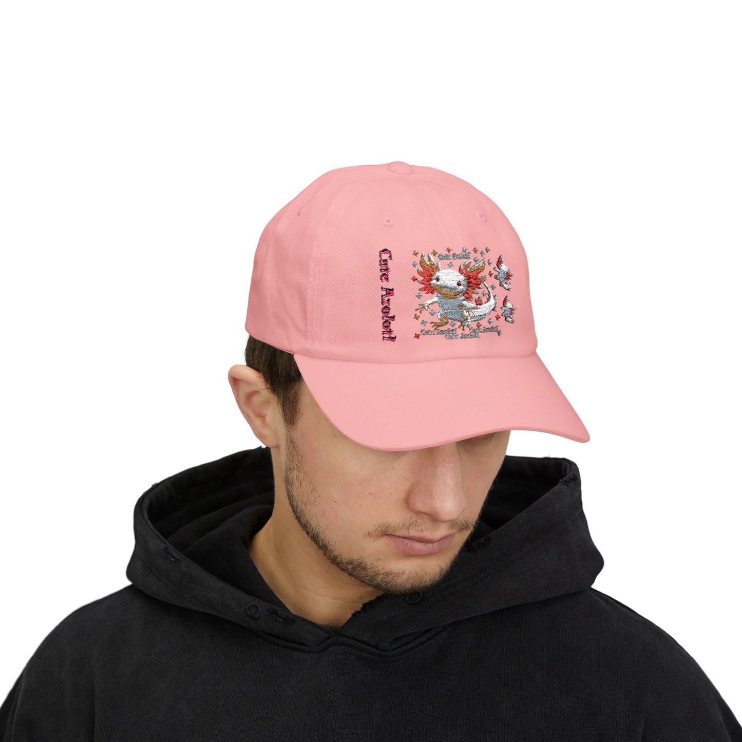 Cute Axolotl Dad Cap, Casual Cap for Animal Lovers, Gifts for Fathers, Summer Accessories, Trendy Dad Hat, Outdoor Wear