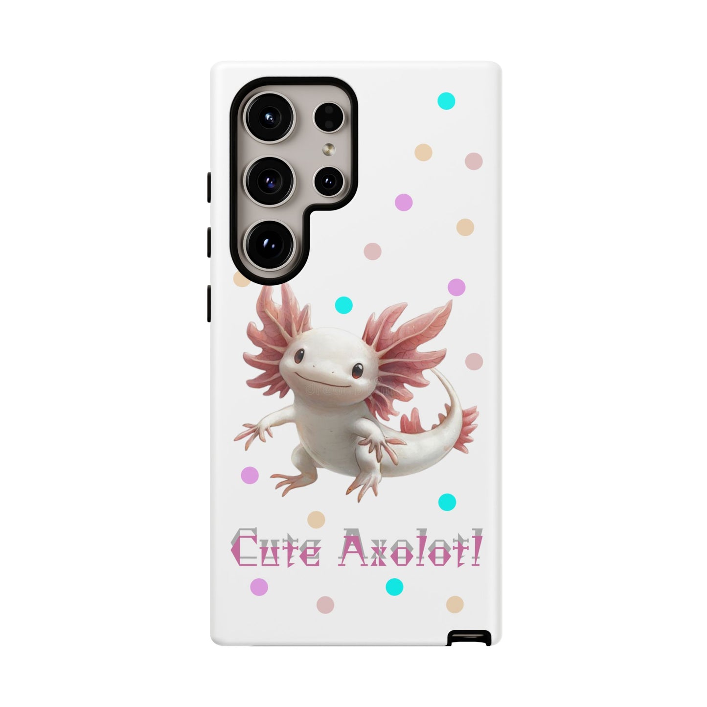 Cute Axolotl Phone Case, Kawaii Phone Cover, Gifts for Kids, Animal Lover Accessories, Cute Axolotl Design